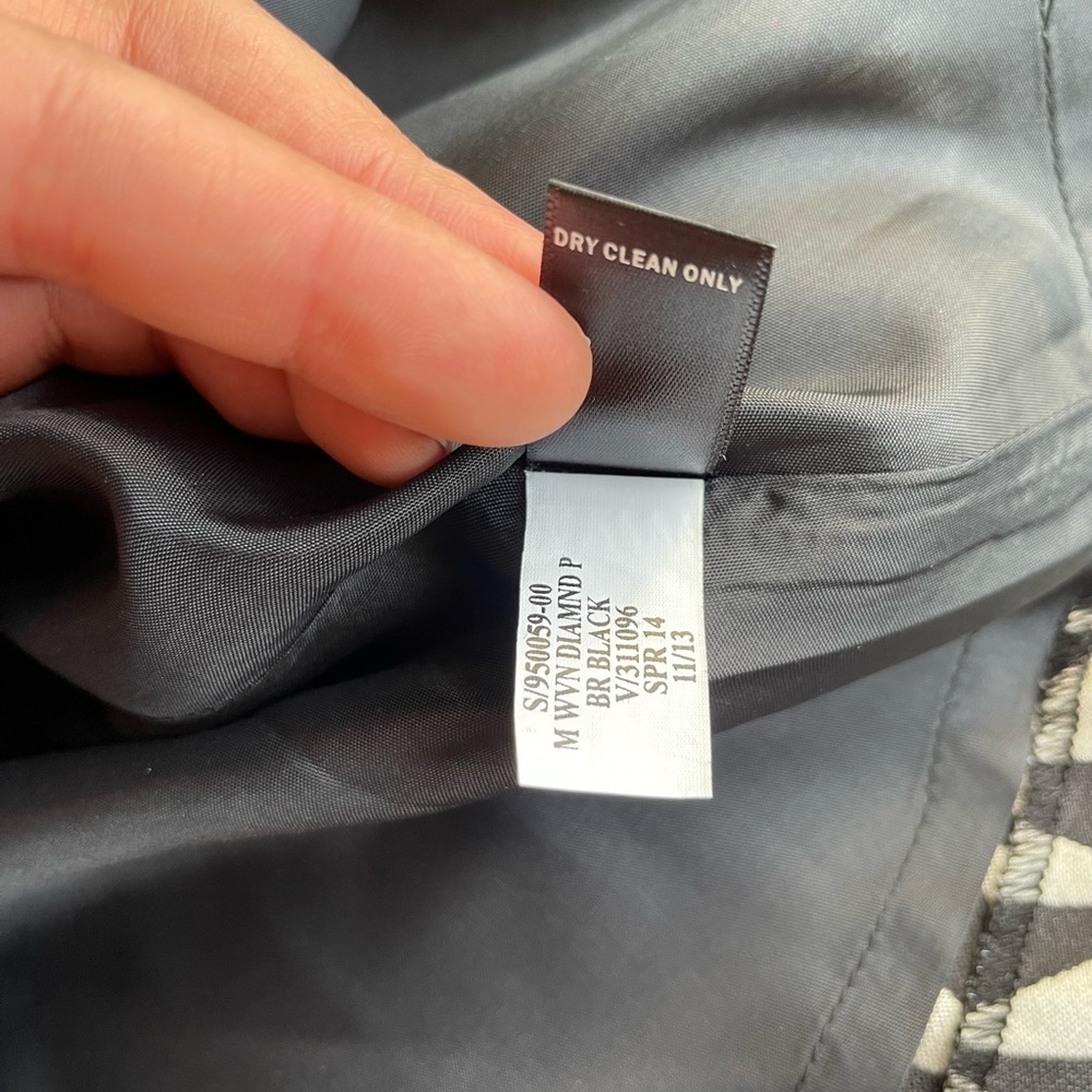 Geometric Black and White Mini Skirt Work Career Summer by BR Size 12 - Picture 12 of 12